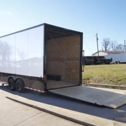 SLE Enclosed Trailers 8.5x20 White V-Nose Enclosed Trailer With Blackout Pkg (2) 5,200lb Axles 11 SLE Enclosed Trailers 8.5x20 White V-Nose Enclosed Trailer With Blackout Pkg (2) 5,200lb Axles -SLE Equipment shop 20100814 dsc02692