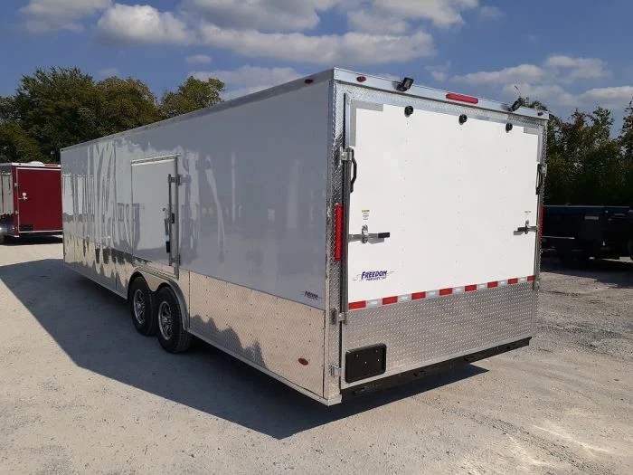 SLE Enclosed Trailers White Custom Enclosed Trailer 8.5' X 26' Car Hauler Storage 5 SLE Enclosed Trailers White Custom Enclosed Trailer 8.5' X 26' Car Hauler Storage - Image 3
