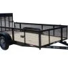 SLE Utility Trailers 6.4x14 Straight Deck Tandem Axle Utility Trailer 2ft Mesh Side -SLE Equipment shop 6x14 2ft
