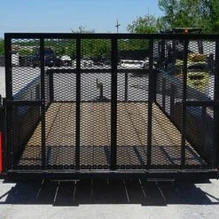 SLE Utility Trailers 6.4x14 Straight Deck Tandem Axle Utility Trailer 2ft Mesh Side -SLE Equipment shop 6x14 2ft 5