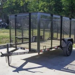 SLE Utility Trailers 5x10 Straight Deck Utility Trailer 4ft Mesh Sides 3500lb