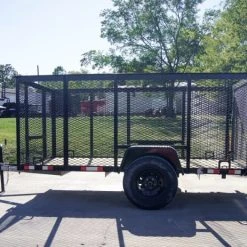 SLE Utility Trailers 5x10 Straight Deck Utility Trailer 4ft Mesh Sides 3500lb -SLE Equipment shop dsc00488 3