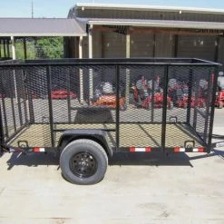 SLE Utility Trailers 5x10 Straight Deck Utility Trailer 4ft Mesh Sides 3500lb -SLE Equipment shop dsc00491 5