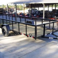 SLE Utility Trailers 6.4x14 Dovetail Utility Trailer With 2ft Mesh Sides 3,500lb Axle