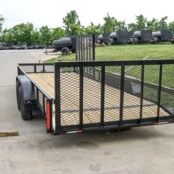 SLE Utility Trailers 6.4x20 Utility Trailer With Side Gate And 18" Mesh (2) 3,500lb Axles -SLE Equipment shop dsc00618 1