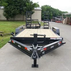 SLE Utility Trailers 7x16 I-Beam Equipment Trailer With (2) 7K Axles With Stand Up Ramps