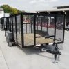 SLE Utility Trailers 6.4x14 4ft Mesh Sides Tandem Dovetail Utility Trailer -SLE Equipment shop dsc00770 1