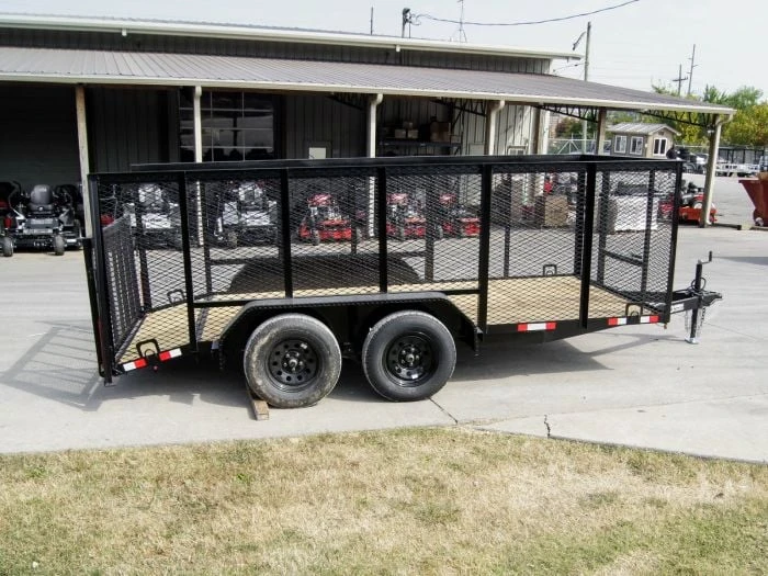 SLE Utility Trailers 6.4x14 4ft Mesh Sides Tandem Dovetail Utility Trailer 5 SLE Utility Trailers 6.4x14 4ft Mesh Sides Tandem Dovetail Utility Trailer - Image 3