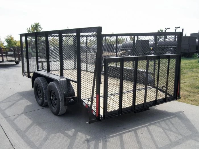 SLE Utility Trailers 6.4x14 4ft Mesh Sides Tandem Dovetail Utility Trailer 7 SLE Utility Trailers 6.4x14 4ft Mesh Sides Tandem Dovetail Utility Trailer - Image 5