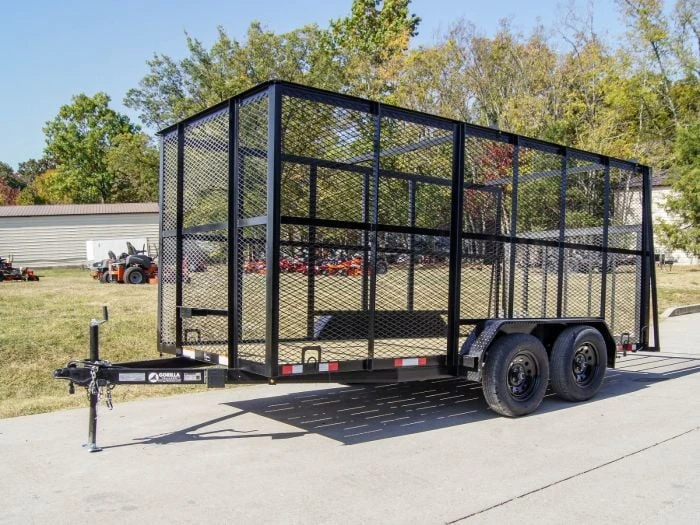 SLE Utility Trailers 6.4' X 14' Tandem Axle Straight Utility Trailer - Mesh 6' Sides 3 SLE Utility Trailers 6.4' X 14' Tandem Axle Straight Utility Trailer - Mesh 6' Sides