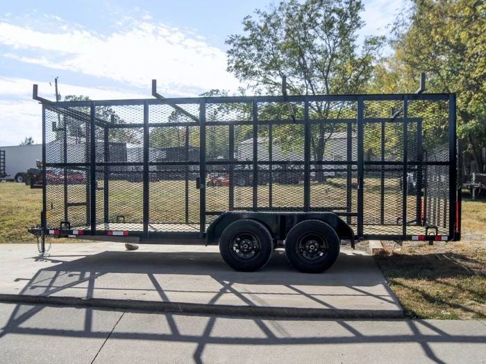 SLE Utility Trailers 7x18 Tandem Straight Deck Utility Trailer 6ft Mesh Sides Ladder Racks 5 SLE Utility Trailers 7x18 Tandem Straight Deck Utility Trailer 6ft Mesh Sides Ladder Racks - Image 3