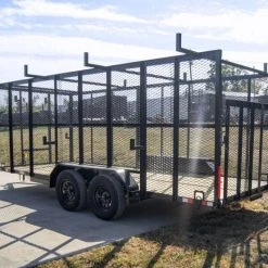 SLE Utility Trailers 7x18 Tandem Straight Deck Utility Trailer 6ft Mesh Sides Ladder Racks 11 SLE Utility Trailers 7x18 Tandem Straight Deck Utility Trailer 6ft Mesh Sides Ladder Racks -SLE Equipment shop dsc01001 3