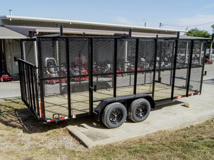 SLE Utility Trailers 7x18 Tandem Straight Deck Utility Trailer 6ft Mesh Sides Ladder Racks 8 SLE Utility Trailers 7x18 Tandem Straight Deck Utility Trailer 6ft Mesh Sides Ladder Racks - Image 6