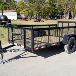 SLE Utility Trailers 5x10 Dovetail Utility Trailer With 2ft Mesh Sides 3500lb Axle