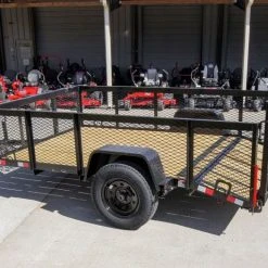 SLE Utility Trailers 6.4x10 Dovetail Utility Trailer With 2ft Mesh Sides 3,500lb Axle -SLE Equipment shop dsc01354 3
