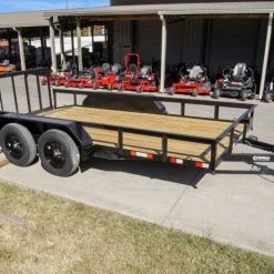 SLE Utility Trailers 6.4x14 Dovetail Utility Trailer (2) 3500 Axles