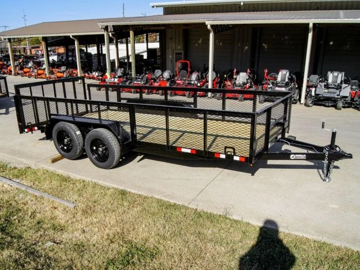 SLE Utility Trailers 6.4x16 Tandem Dovetail Utility Trailer With 2ft Mesh Sides 3 SLE Utility Trailers 6.4x16 Tandem Dovetail Utility Trailer With 2ft Mesh Sides