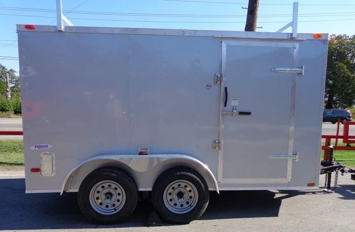 SLE Enclosed Trailers Enclosed Trailer 7'x12' Silver - ATV Cargo Construction Hauler Storage 7 SLE Enclosed Trailers Enclosed Trailer 7'x12' Silver - ATV Cargo Construction Hauler Storage - Image 5