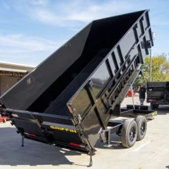 SLE Dump Trailers 7x16 Telescopic Dump Trailer With 4ft Sides (2) 7K Axles -SLE Equipment shop dsc01617 2