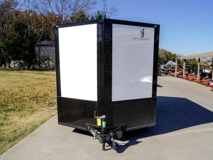 SLE Enclosed Trailers 7x14 Enclosed Trailer White V-Nose Blackout Package (2) 3,500lb Axles 4 SLE Enclosed Trailers 7x14 Enclosed Trailer White V-Nose Blackout Package (2) 3,500lb Axles - Image 2