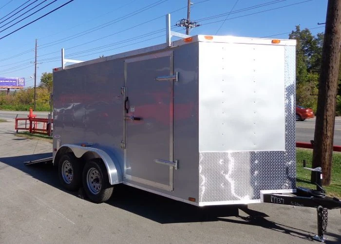 SLE Enclosed Trailers Enclosed Trailer 7'x12' Silver - ATV Cargo Construction Hauler Storage 6 SLE Enclosed Trailers Enclosed Trailer 7'x12' Silver - ATV Cargo Construction Hauler Storage - Image 4