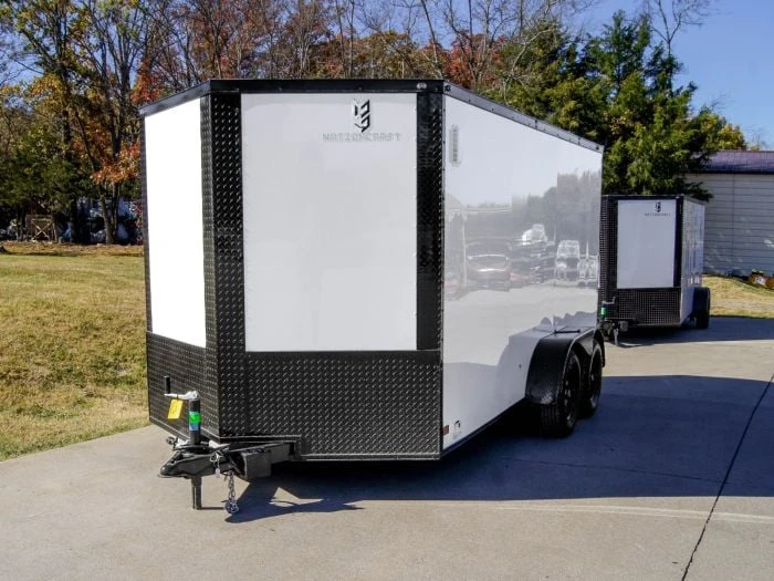 SLE Enclosed Trailers 7x14 Enclosed Trailer White V-Nose Blackout Package (2) 3,500lb Axles 5 SLE Enclosed Trailers 7x14 Enclosed Trailer White V-Nose Blackout Package (2) 3,500lb Axles - Image 3