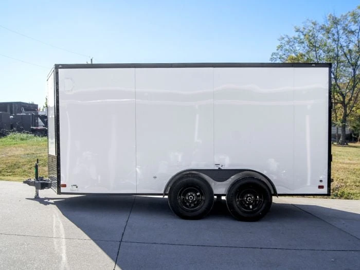 SLE Enclosed Trailers 7x14 Enclosed Trailer White V-Nose Blackout Package (2) 3,500lb Axles 6 SLE Enclosed Trailers 7x14 Enclosed Trailer White V-Nose Blackout Package (2) 3,500lb Axles - Image 4