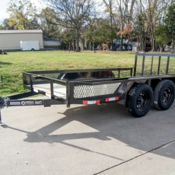 SLE Utility Trailers 6.4x12 Dovetail Utility Trailer With Side Baskets (2) 3500lb Axles -SLE Equipment shop dsc01923 1