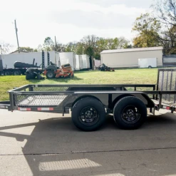 SLE Utility Trailers 6.4x12 Dovetail Utility Trailer With Side Baskets (2) 3500lb Axles -SLE Equipment shop dsc01924 1