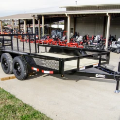 SLE Utility Trailers 6.4x12 Dovetail Utility Trailer With Side Baskets (2) 3500lb Axles