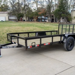 SLE Utility Trailers 6.4x12 Dovetail Utility Trailer With 1ft Mesh Sides 3,500lb Axle