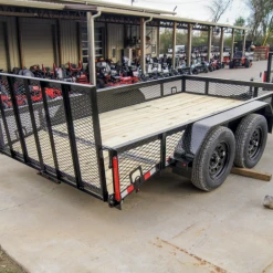 SLE Utility Trailers 6.4x12 Dovetail Utility Trailer With 1ft Mesh Sides (2) 3,500lb Axles -SLE Equipment shop dsc01964