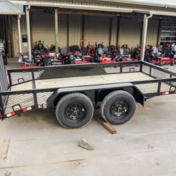 SLE Utility Trailers 6.4x12 Dovetail Utility Trailer With 1ft Mesh Sides (2) 3,500lb Axles -SLE Equipment shop dsc01965