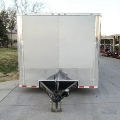 SLE Enclosed Trailers 8.5 X 32 Silver Flat Nose Enclosed Trailer With (3) 7K Axles -SLE Equipment shop dsc02173 4