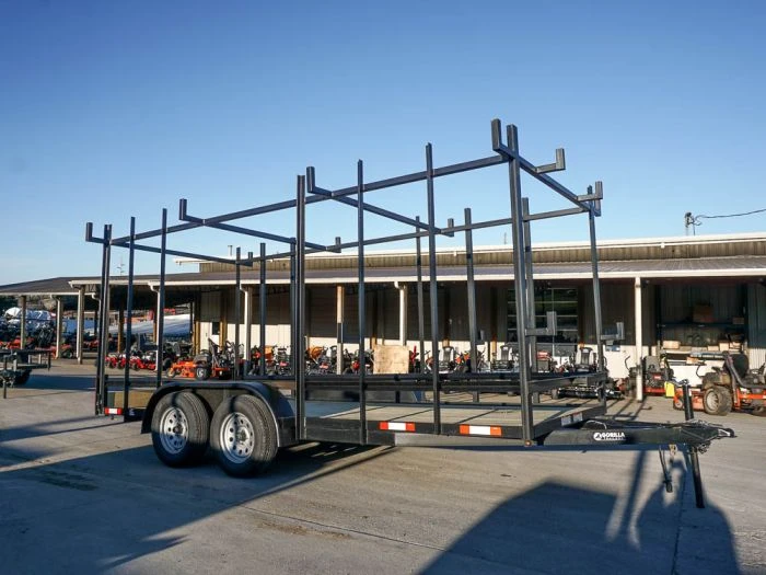SLE Utility Trailers 6.4 X 16 Straight Deck Tandem Axle Utility Trailer W/ 6ft Ladder Racks 3 SLE Utility Trailers 6.4 X 16 Straight Deck Tandem Axle Utility Trailer W/ 6ft Ladder Racks
