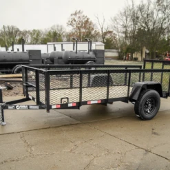 SLE Utility Trailers 5x12 Dovetail Utility Trailer With 2ft Mesh Sides 3,500lb Axle