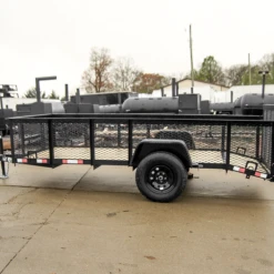SLE Utility Trailers 5x12 Dovetail Utility Trailer With 2ft Mesh Sides 3,500lb Axle -SLE Equipment shop dsc02219