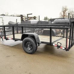 SLE Utility Trailers 5x12 Dovetail Utility Trailer With 2ft Mesh Sides 3,500lb Axle -SLE Equipment shop dsc02220