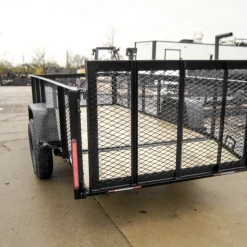 SLE Utility Trailers 5x12 Dovetail Utility Trailer With 2ft Mesh Sides 3,500lb Axle -SLE Equipment shop dsc02221