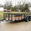 SLE Utility Trailers 6.4x16 Straight Deck Utility Trailer With 2ft Mesh Sides Tall Gate -SLE Equipment shop dsc02379 3
