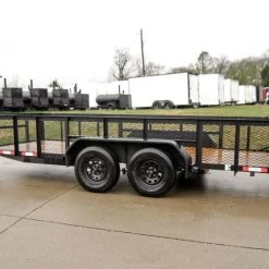 SLE Utility Trailers 6.4x16 Straight Deck Utility Trailer With 2ft Mesh Sides Tall Gate -SLE Equipment shop dsc02380 3