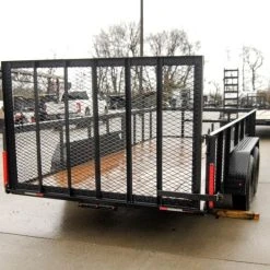 SLE Utility Trailers 6.4x16 Straight Deck Utility Trailer With 2ft Mesh Sides Tall Gate -SLE Equipment shop dsc02383 3