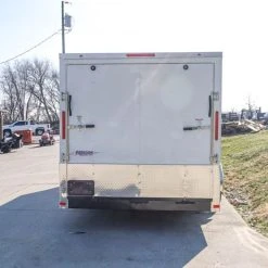 SLE Enclosed Trailers Enclosed Trailer Custom 7'x18' White Tandem Axle With Ramp And E-Tracks Storage -SLE Equipment shop dsc02783 3