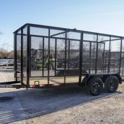 SLE Utility Trailers 6.4x16 Straight Deck Utility Trailer 6ft Mesh Sides (2) 3,500lb Axles -SLE Equipment shop dsc02798 4