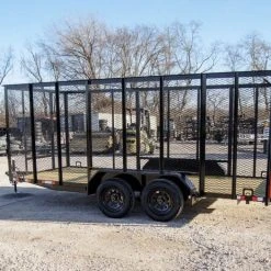 SLE Utility Trailers 6.4x16 Straight Deck Utility Trailer 6ft Mesh Sides (2) 3,500lb Axles -SLE Equipment shop dsc02799 4