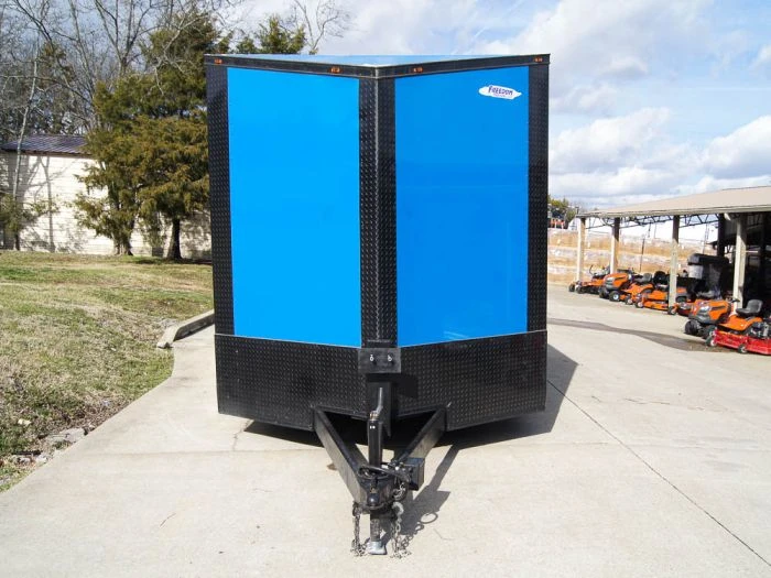 SLE Enclosed Trailers 8.5x18 Blue V-Nose Slant Top Enclosed Trailer With Blackout Package 4 SLE Enclosed Trailers 8.5x18 Blue V-Nose Slant Top Enclosed Trailer With Blackout Package - Image 2