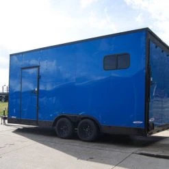 SLE Enclosed Trailers 8.5x18 Blue V-Nose Slant Top Enclosed Trailer With Blackout Package 11 SLE Enclosed Trailers 8.5x18 Blue V-Nose Slant Top Enclosed Trailer With Blackout Package -SLE Equipment shop dsc02933 3