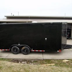 SLE Enclosed Trailers 8.5x18 Black V-Nose Enclosed Trailer With Blackout Package (2) 3,500lb Axles -SLE Equipment shop dsc03180 3