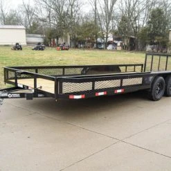 SLE Utility Trailers 7x20 Dovetail Utility Trailer With Side Baskets (2) 3,500lb Axles