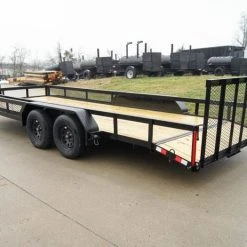 SLE Utility Trailers 7x20 Dovetail Utility Trailer With Side Baskets (2) 3,500lb Axles -SLE Equipment shop dsc03203 2